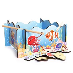 Playwood Kutuda Ahşap Manyetik Tutmalı Balık Oyunu