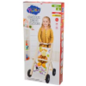 Playwood Kutuda Ahşap Oyuncak Bebek Arabası