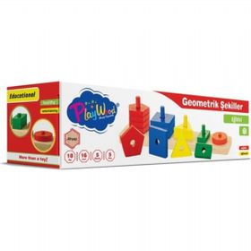 Playwood Kutulu Ahşap Geometrik Şekiller