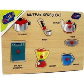 Playwood Mutfak Gereçleri Tutmalı Ahşap Puzzle-2