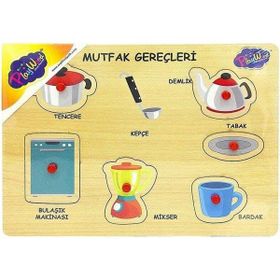 Playwood Mutfak Gereçleri Tutmalı Ahşap Puzzle-2