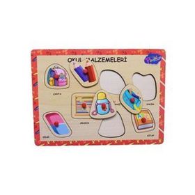 Playwood Okul Malzemeleri Ahşap Tutmalı Puzzle-2