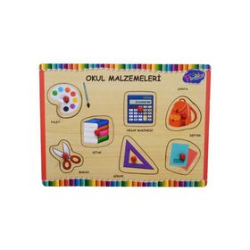 Playwood Okul Malzemeleri Ahşap Tutmalı Puzzle-2