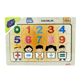 Playwood Ony-113 Ahşap Eğitici Harfler Rakamlar 20 Parça Puzzle
