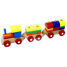 Playwood ONY-351 Ahşap Eğitici Bloklu Tren