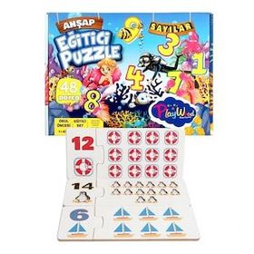 Playwood Sayılar Ahşap Eğitici Puzzle