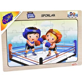 Playwood Sporlar Boyut 4'lü Ahşap Eğitici Puzzle