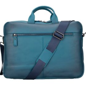 PLM Apollo 15-16 inç Deniz Mavisi Deri Laptop Çantası
