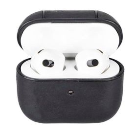 Plm Apple Airpods 3 Nesil Juni AA1 Siyah Uyumlu Deri Kılıf