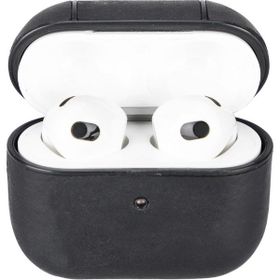 Plm Apple Airpods 3 Nesil Juni AA1 Siyah Uyumlu Deri Kılıf