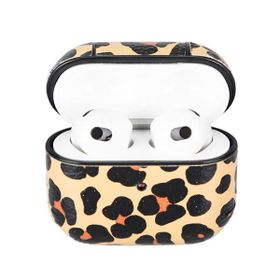 Plm Apple AirPods 3.Nesil Juni LEO-NE Leopar Uyumlu Deri Kılıf