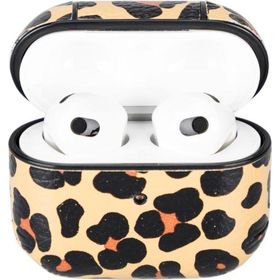 Plm Apple AirPods 3.Nesil Juni LEO-NE Leopar Uyumlu Deri Kılıf