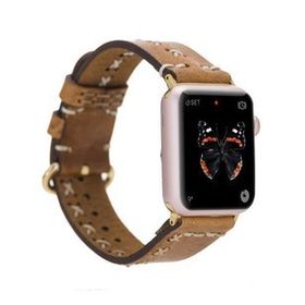 Plm Aqua V18 Taba 42-44-45 mm Apple Watch Uyumlu Deri Kordon
