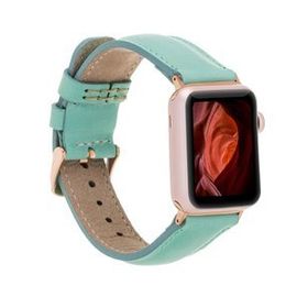 Plm BRN7 Yeşil 42-44-45 mm Apple Watch Uyumlu Deri Kordon