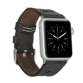 Plm BT Siyah 42-44-45 mm Apple Watch Uyumlu Deri Kordon
