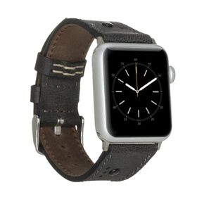 Plm BT Siyah 42-44-45 mm Apple Watch Uyumlu Deri Kordon