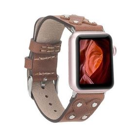 Plm Cross ST-TN02 Kahve 42-44-45 mm Apple Watch Uyumlu Deri Kordon