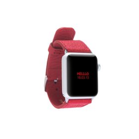 Plm ERC2 Kırmızı 42-44-45 mm Apple Watch Uyumlu Deri Kordon