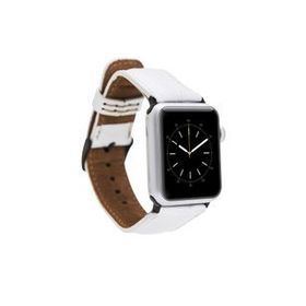 Plm F3 Beyaz 42-44-45 mm Apple Watch Uyumlu Deri Kordon