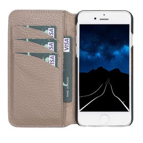 Plm F3 Beyaz Apple iPhone 13 Pro Uyumlu Deri Cüzdanlı Kılıf