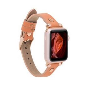 Plm Ferro RT-NU3 Pembe 42-44-45 mm Apple Watch Uyumlu Deri Kordon