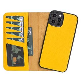 Plm FL12 Sarı Apple iPhone 11 Pro Max Uyumlu Deri Cüzdanlı Kılıf