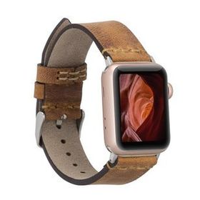 Plm G19-BA7 Taba 38-40-41 mm Apple Watch Uyumlu Deri Kordon