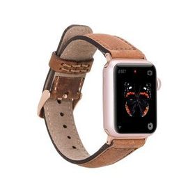 Plm G19 Taba 42-44-45 mm Apple Watch Uyumlu Deri Kordon