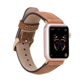 Plm G19 Taba 42-44-45 mm Apple Watch Uyumlu Deri Kordon