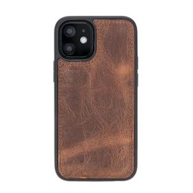 Plm G2 Kahve Apple İphone 12 Mini Uyumlu Deri Arka Kapak