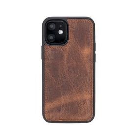Plm G2 Kahve Apple İphone 12 Mini Uyumlu Deri Arka Kapak