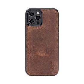 Plm G2 Kahve Apple iPhone 12 Pro Max Uyumlu Deri Arka Kapak