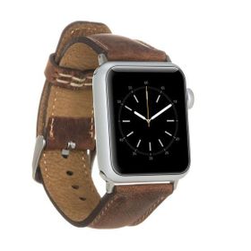 Plm G2 Kahverengi 42-44-45 mm Apple Watch Uyumlu Deri Kordon