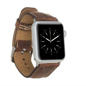 Plm G2 Kahverengi 42-44-45 mm Apple Watch Uyumlu Deri Kordon