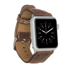Plm G2 Kahverengi 42-44-45 mm Apple Watch Uyumlu Deri Kordon