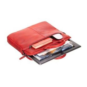 Plm Kırmızı AA4 Apollo 13-14 İnç Deri Laptop Çantası