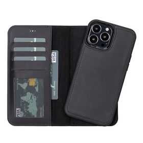 Plm Liluri G1 Siyah Apple iPhone 13 Pro Uyumlu Deri Cüzdanlı Kılıf