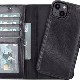 Plm MWWN RST1 Apple iPhone 14 Plus Uyumlu Siyah Deri Cüzdanlı Kılıf