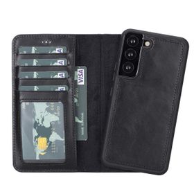 Plm MWWN RST1 Samsung Galaxy S22 Uyumlu Siyah Deri Cüzdanlı Kılıf