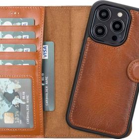 Plm MWWN RST2EF Apple iPhone 14 Pro Uyumlu Taba Deri Cüzdanlı Kılıf