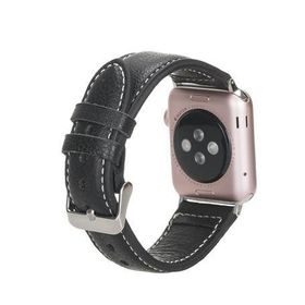Plm NM1-AS1 Siyah 42-44-45 mm Apple Watch Uyumlu Deri Kordon