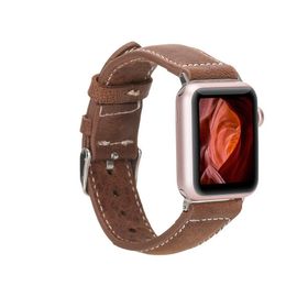 Plm NM1-AS2 Taba 42-44-45 mm Apple Watch Uyumlu Deri Kordon
