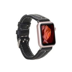 Plm NM3-AS1 Siyah 42-44-45 mm Apple Watch Uyumlu Deri Kordon