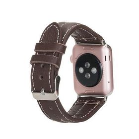 Plm NM3-AS3 Kahve 42-44-45 mm Apple Watch Uyumlu Deri Kordon