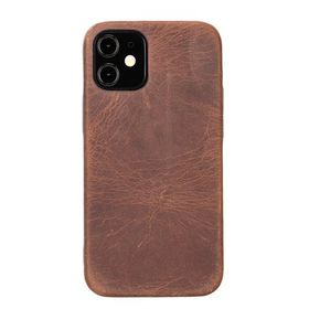 Plm Rock G2 Kahve Apple iPhone 12 mini Uyumlu Deri Arka Kapak