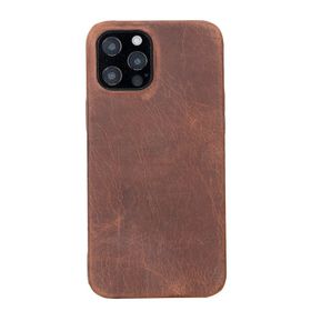 Plm Rock G2 Kahve Apple İphone 12 Pro Max Uyumlu Deri Arka Kapak