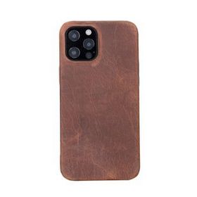 Plm Rock G2 Kahve Apple İphone 12 Pro Max Uyumlu Deri Arka Kapak