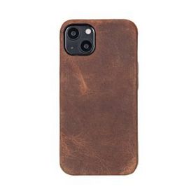 Plm Rock G2 Kahverengi Apple iPhone 13 Mini Uyumlu Deri Arka Kapak
