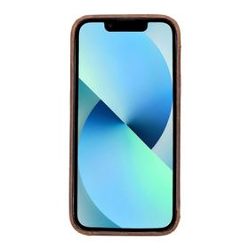 Plm Rock G2 Kahverengi Apple iPhone 13 Pro Max Uyumlu Deri Arka Kapak
