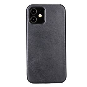 Plm Rock Rst1 Siyah Apple İphone 12 Uyumlu Deri Arka Kapak